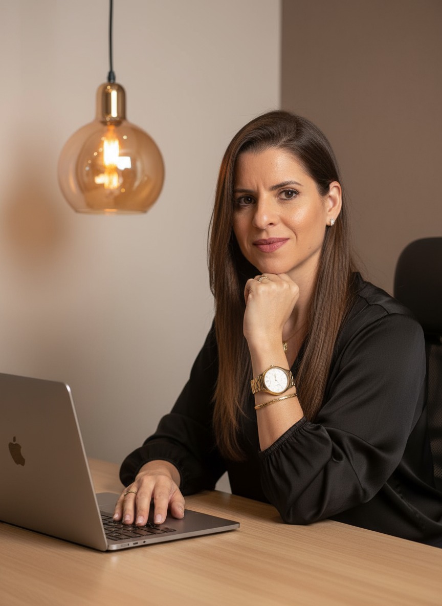 Marcia Dantas em seu escritório